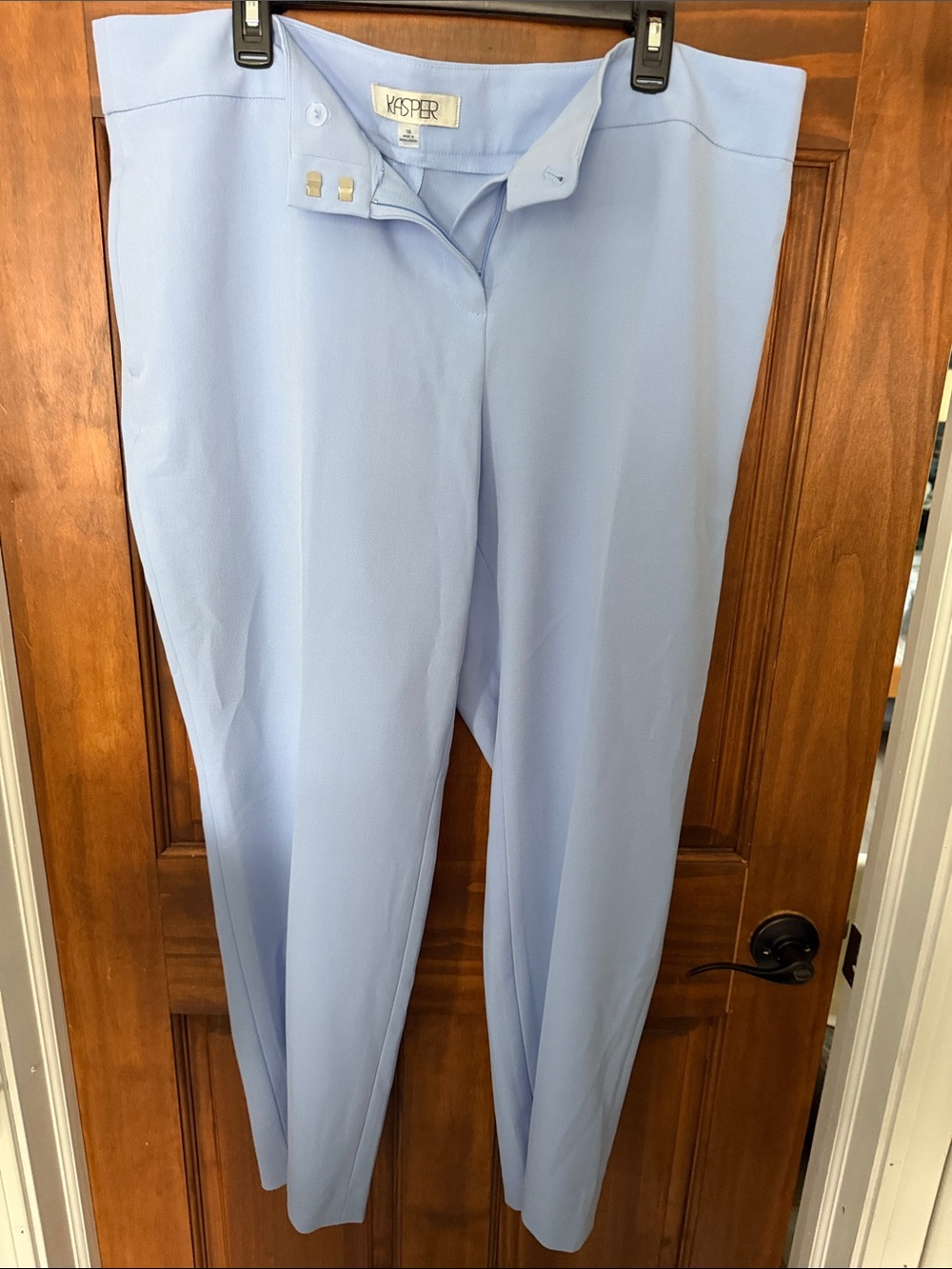 Kasper Light Blue Cropped Dress Pants